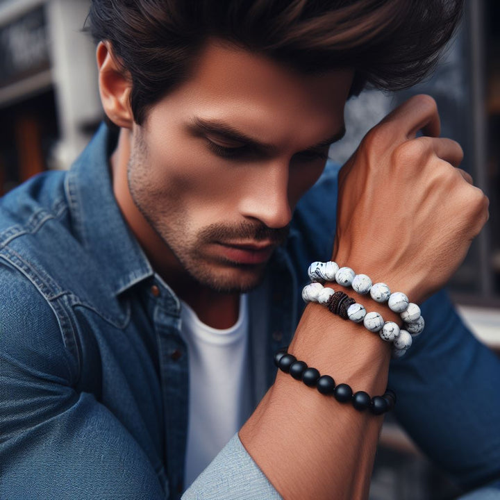 Pulsera Single Stone Howlita