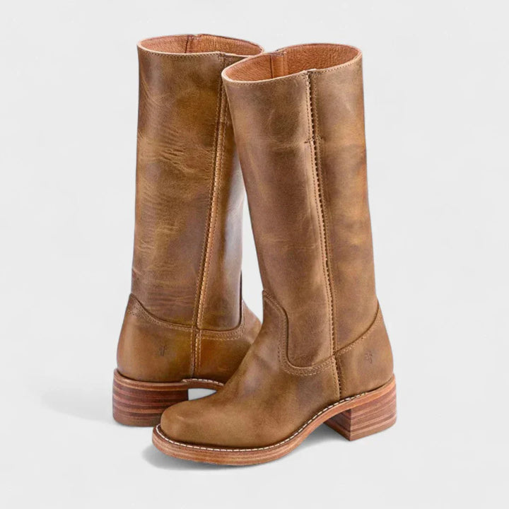 Marivellea - Retro Leren Laarzen voor Dames