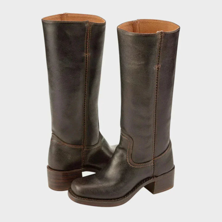 Marivellea - Retro Leren Laarzen voor Dames