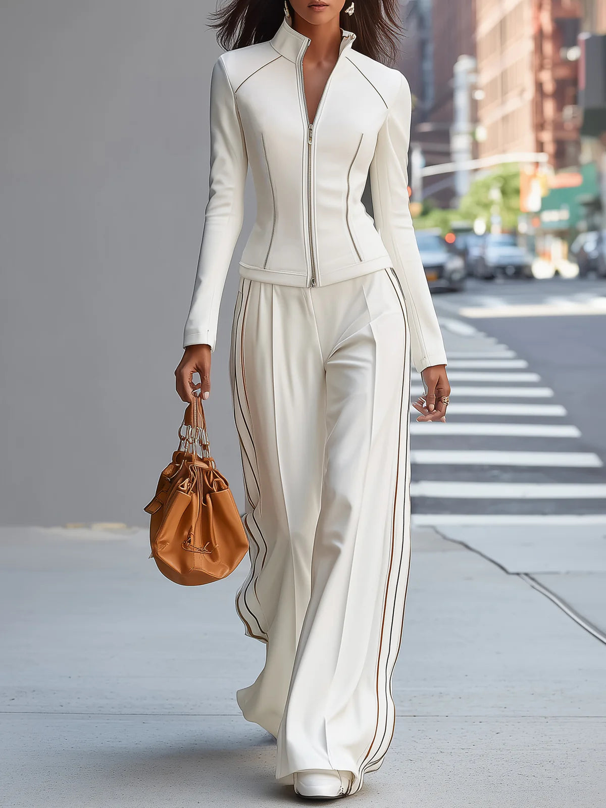 Pantalon Set Maya - Maak een vrouwelijk statement met dit krachtige design
