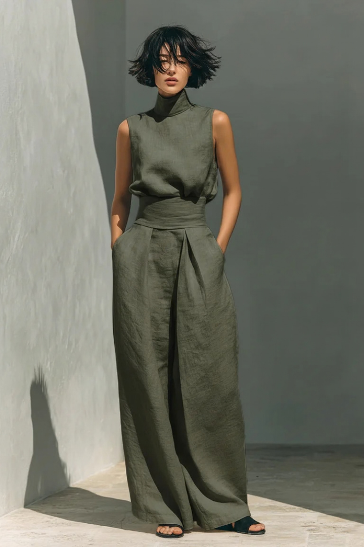 Pantalon Set Zenya - Luxe tweedelige set met haute couture uitstraling