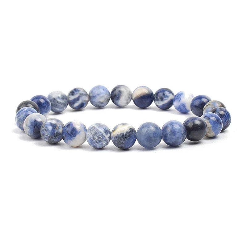 Pulsera Single Stone Sodalita Azul Claro