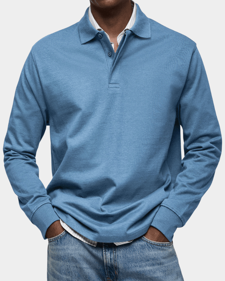 Sweater Luca - Relaxte polosweater voor verzorgde uitstraling