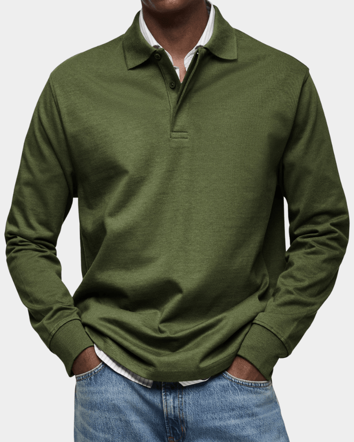 Sweater Luca - Relaxte polosweater voor verzorgde uitstraling