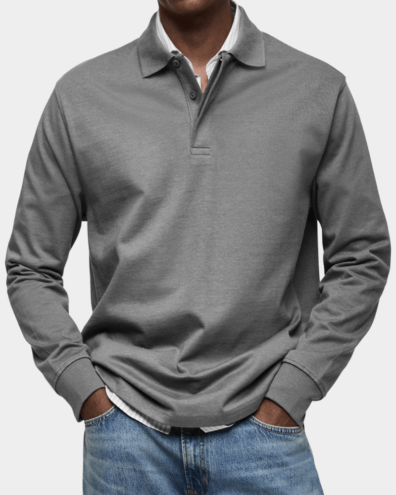 Sweater Luca - Relaxte polosweater voor verzorgde uitstraling