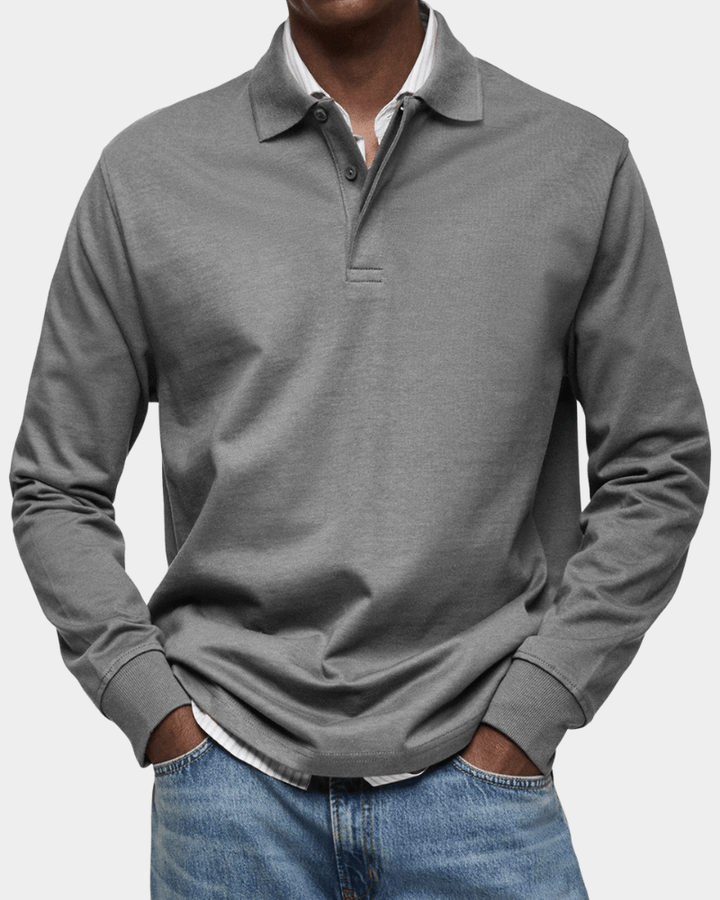 Sweater Luca - Relaxte polosweater voor verzorgde uitstraling