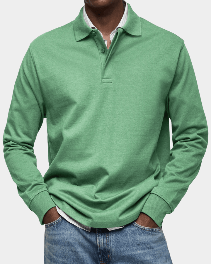 Sweater Luca - Relaxte polosweater voor verzorgde uitstraling