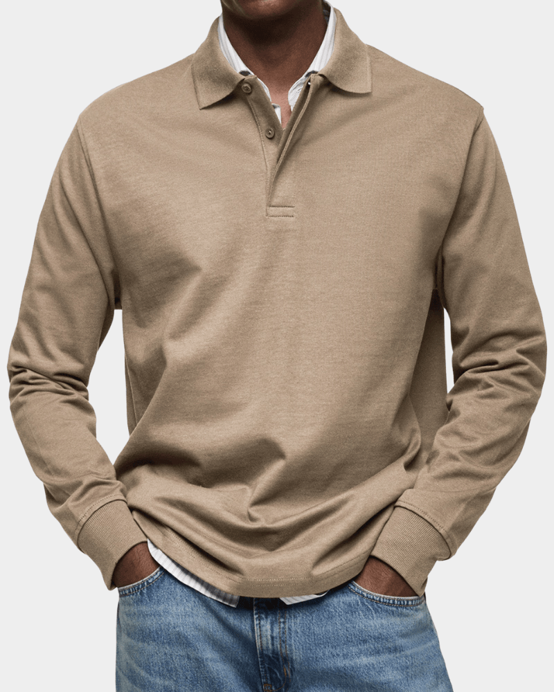 Sweater Luca - Relaxte polosweater voor verzorgde uitstraling