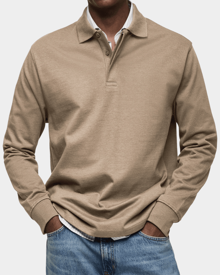 Sweater Luca - Relaxte polosweater voor verzorgde uitstraling