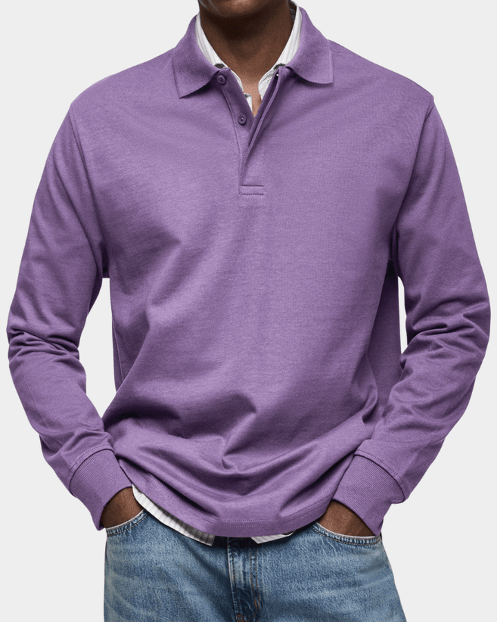 Sweater Luca - Relaxte polosweater voor verzorgde uitstraling
