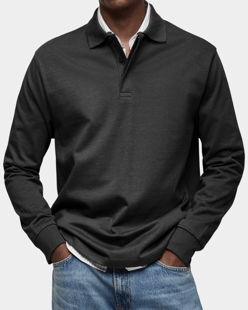 Sweater Luca - Relaxte polosweater voor verzorgde uitstraling
