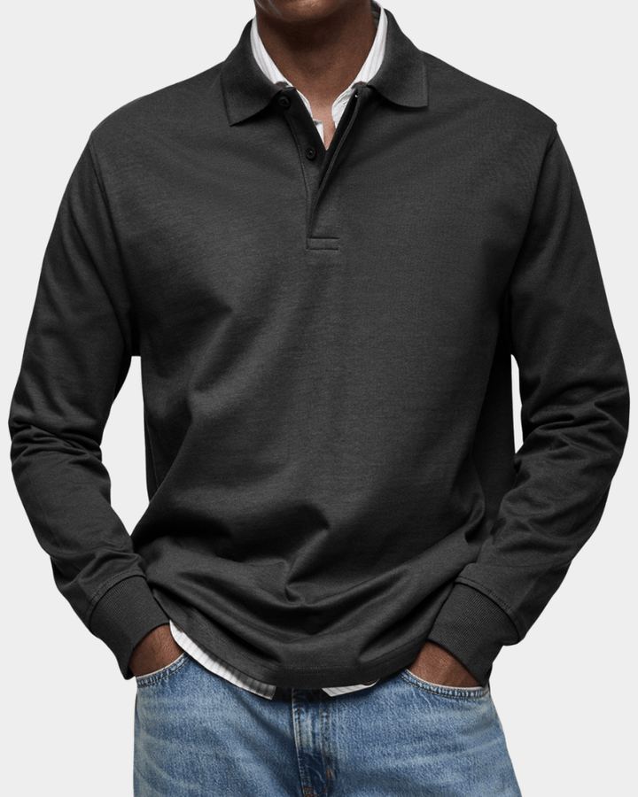 Sweater Luca - Relaxte polosweater voor verzorgde uitstraling