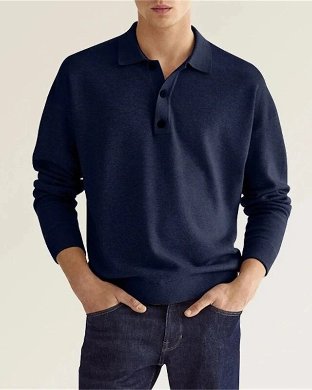 Sweater Mats - Exclusieve afwerking van een klassieke polosweater