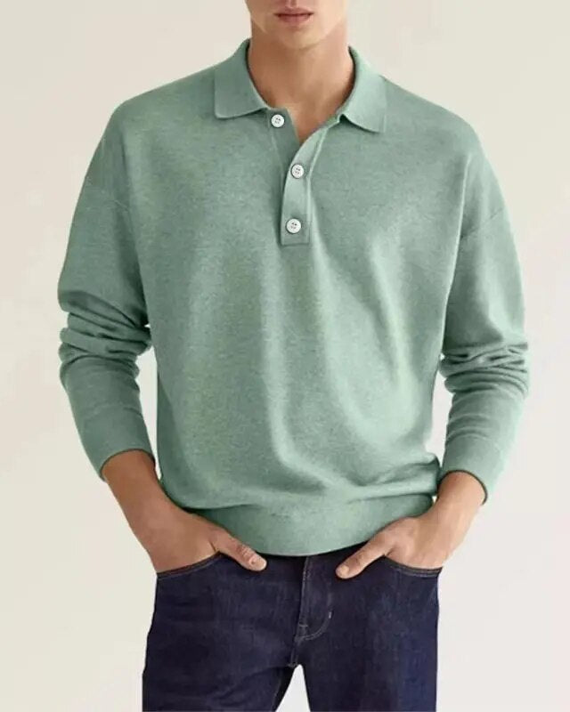 Sweater Mats - Exclusieve afwerking van een klassieke polosweater