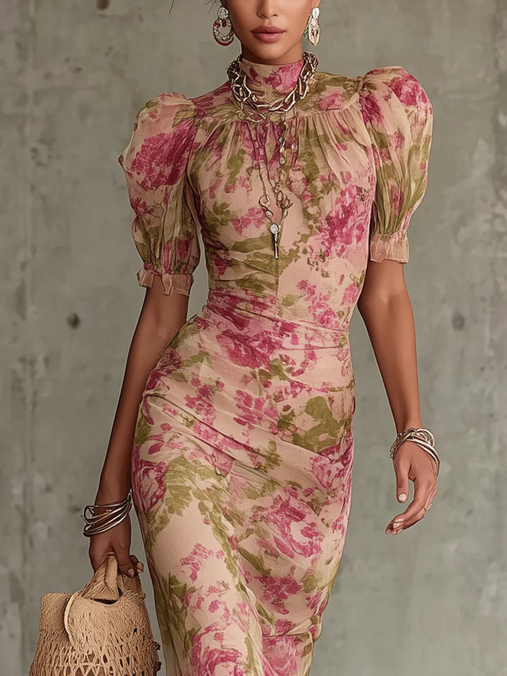 Rhian | Elegante Bloemen Maxi Jurk