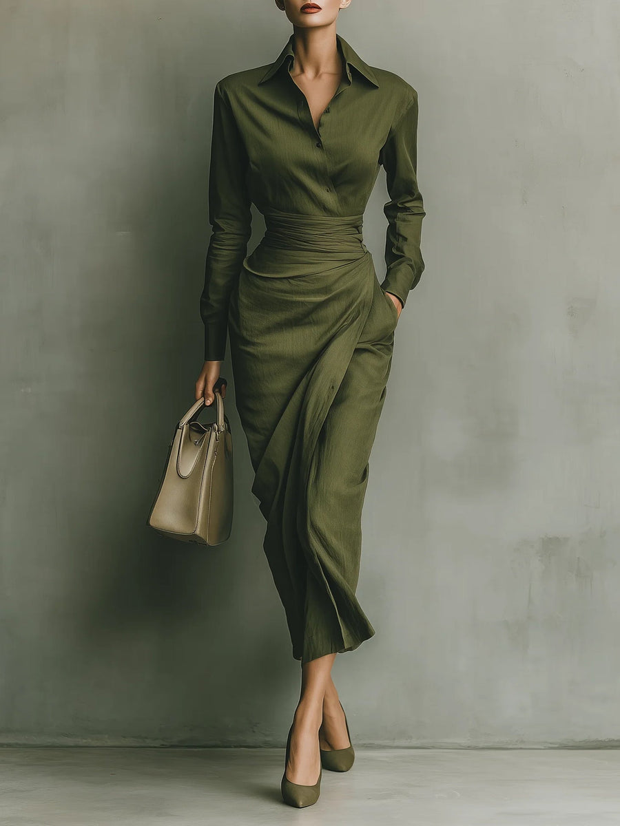 Sairen | Elegante Getailleerde Wikkeljurk