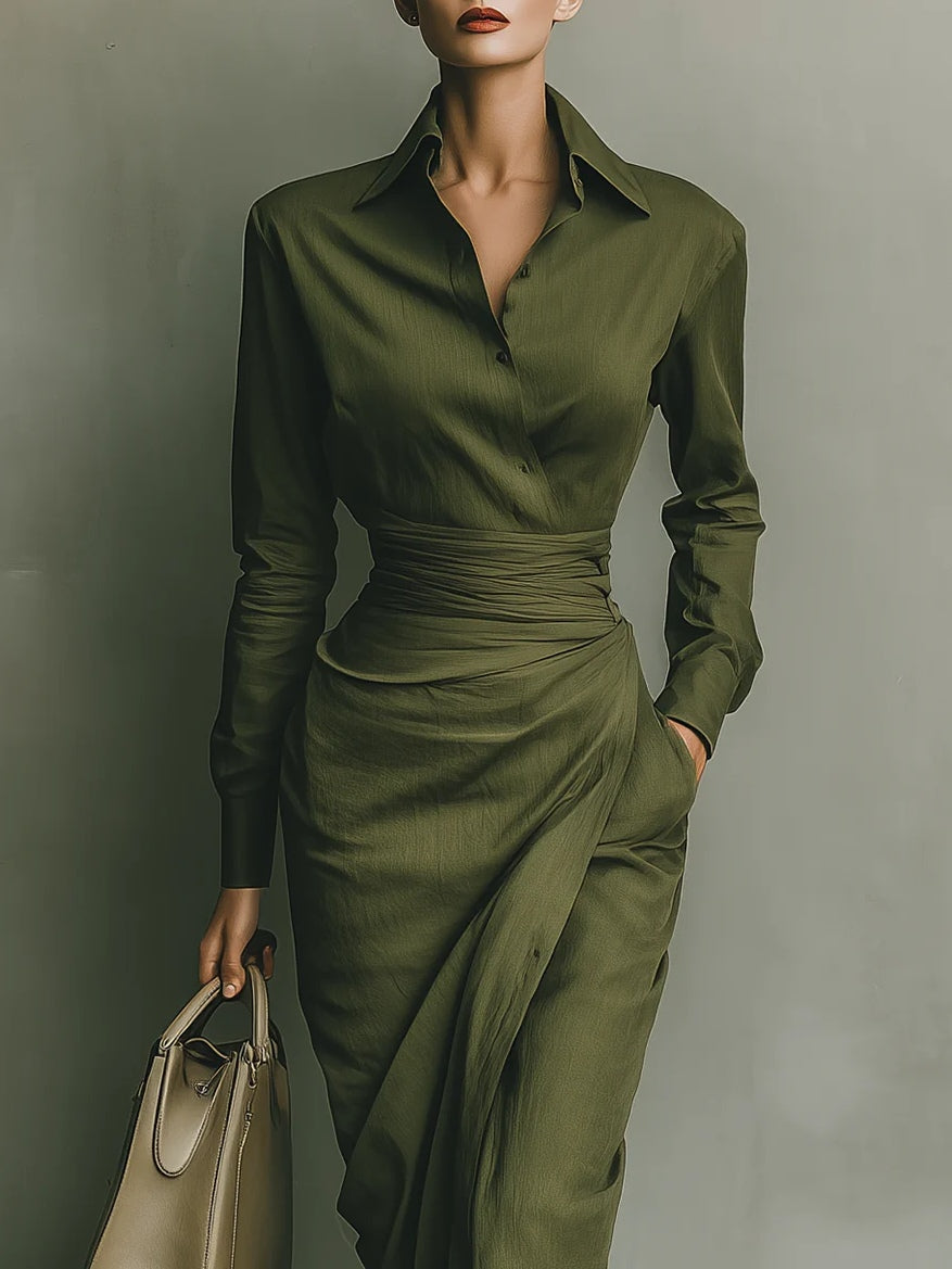 Sairen | Elegante Getailleerde Wikkeljurk