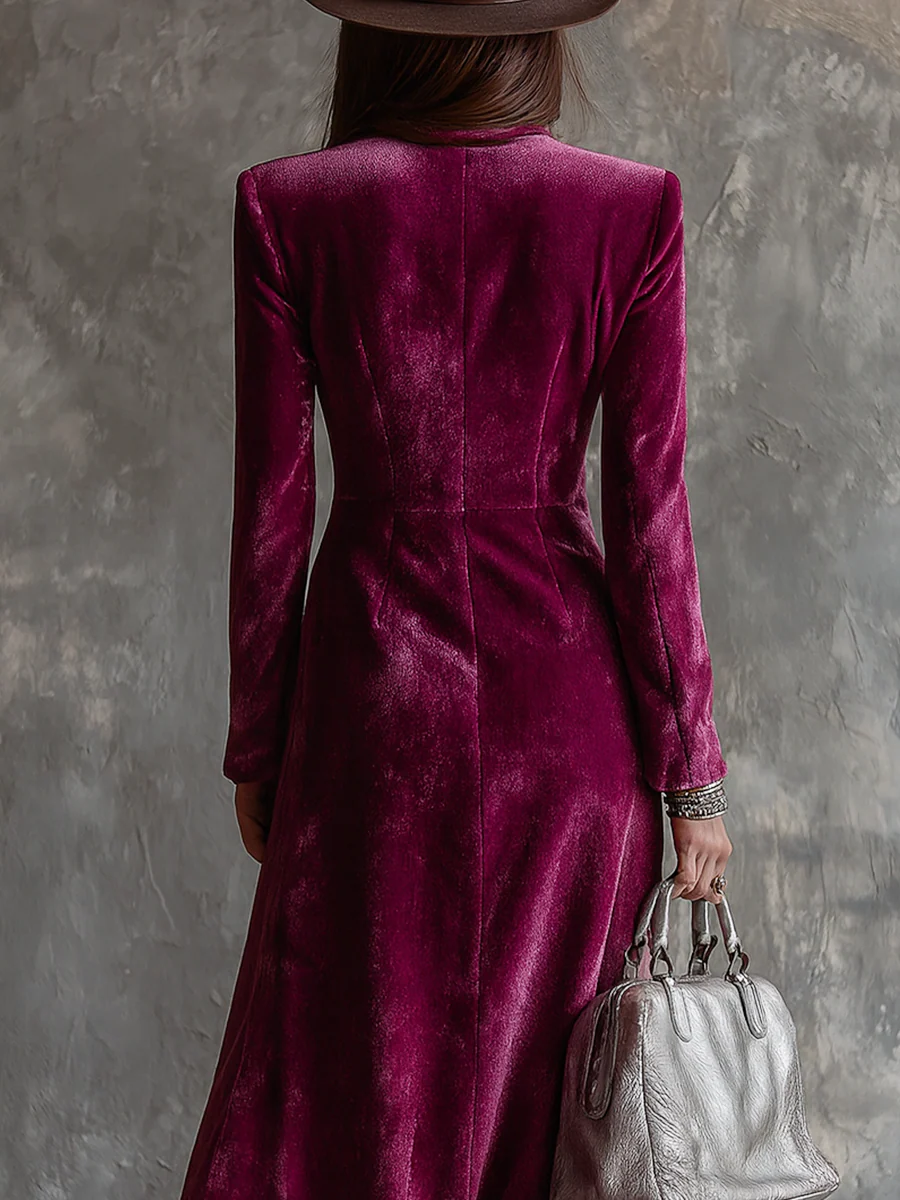 Helavine - Lange Blazer Jurk van Elegant Fluweel