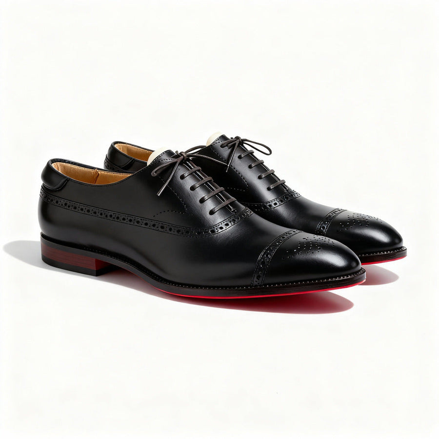 Heren Slim Fit Schoen – Klassiek Ontwerp met Vetersluiting voor Formele Gelegenheden