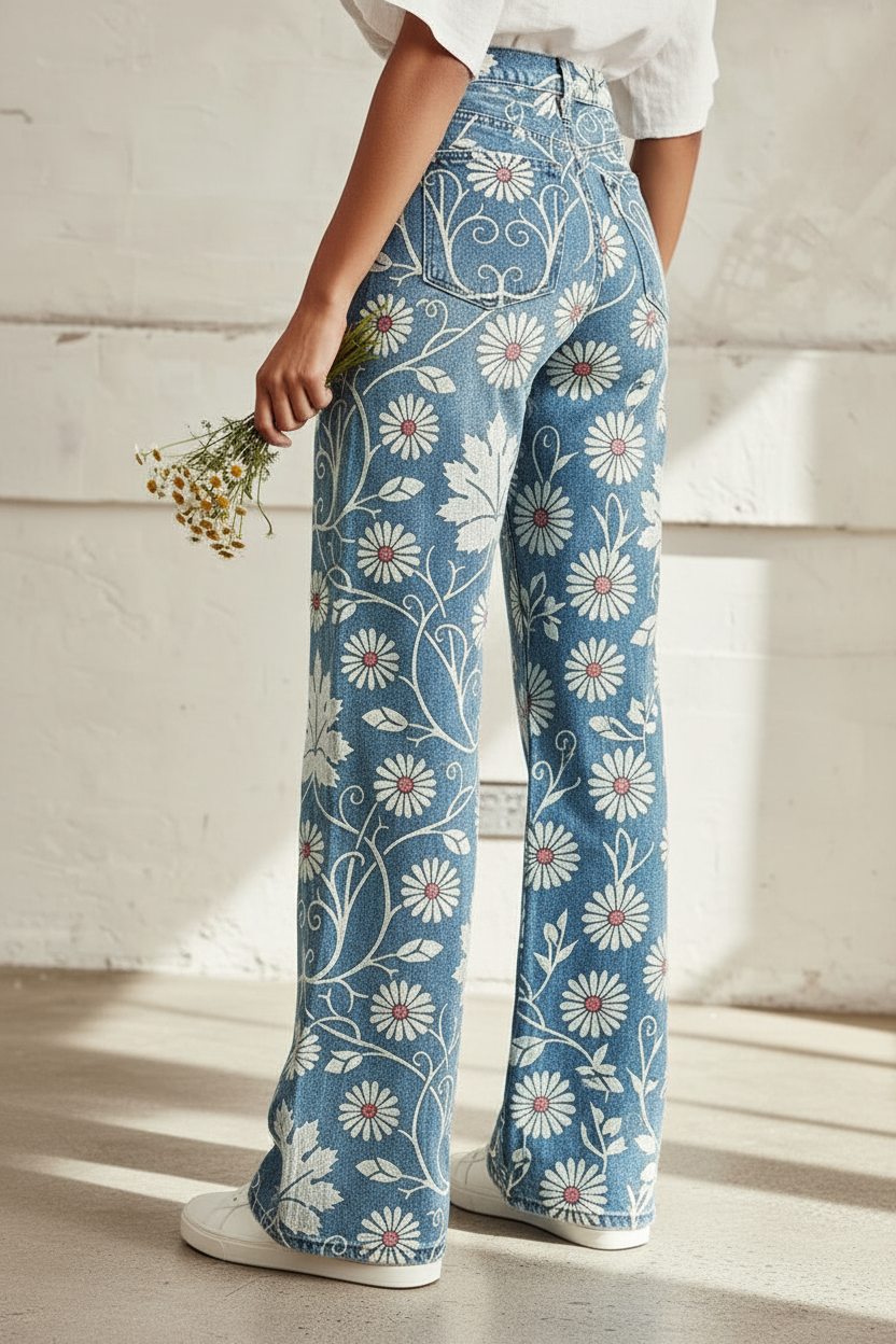 Broek Camille - Niet opgaan in de massa met dit fleurige statement piece