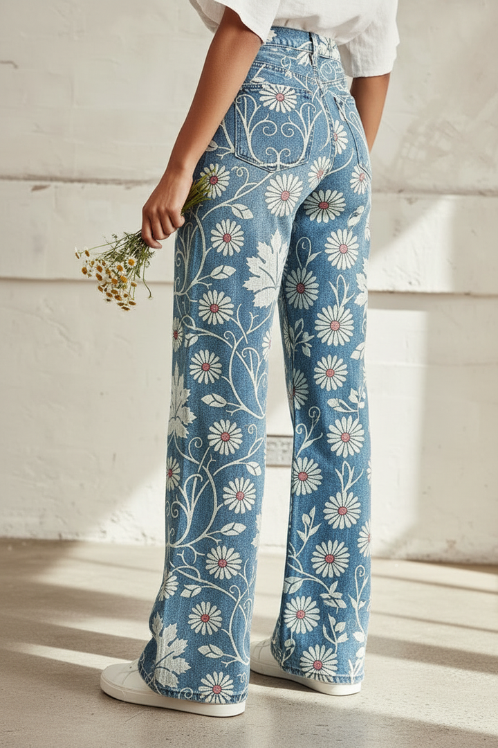 Broek Camille - Niet opgaan in de massa met dit fleurige statement piece