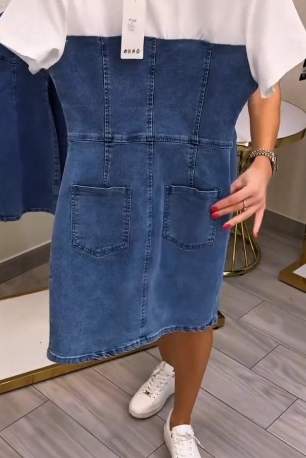 Fiep - Korte denim jurk