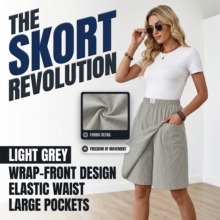 Mirevyn - Casual jurk voor vrouwen met elastische taille asymmetrische short rok
