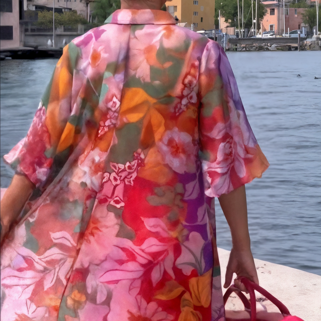 Lunaria - Trendy Chiffon Jurk