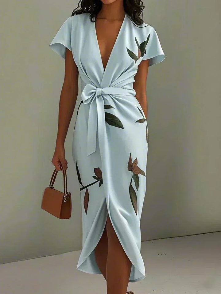 Nysoria - Elegante Bloemenprint Wikkeljurk