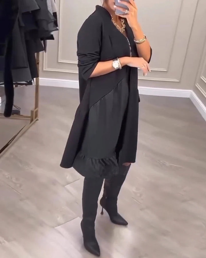 Jovianne - Elegante Vrouwenjurk met V-hals