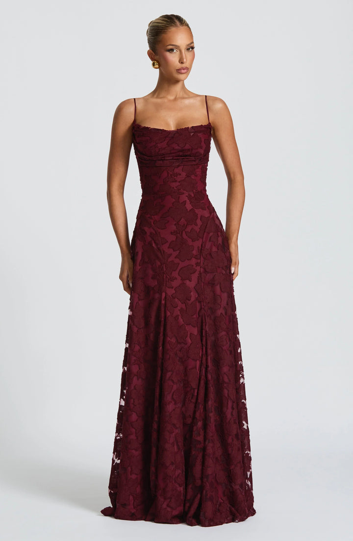 Liorne | Elegante Maxi Jurk Met Open Rug