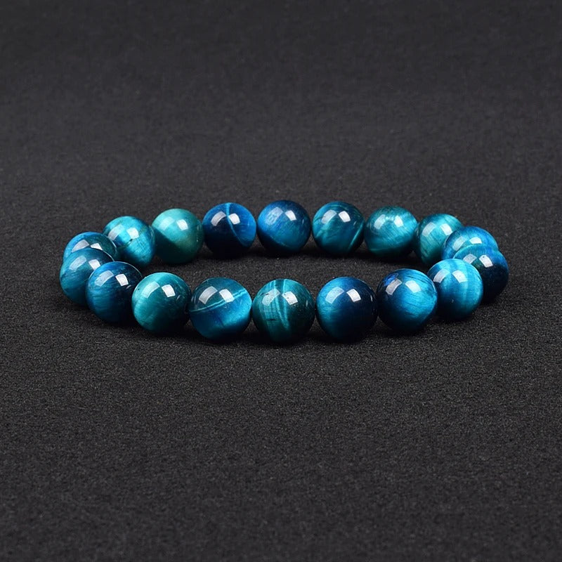 Pulsera Single Stone Ojo de Tigre Azul Royal