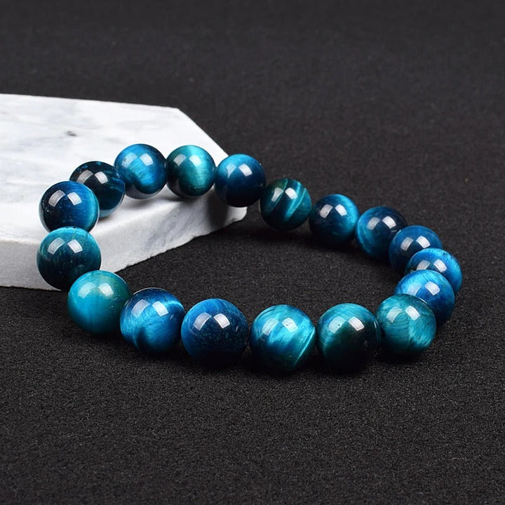 Pulsera Single Stone Ojo de Tigre Azul Royal