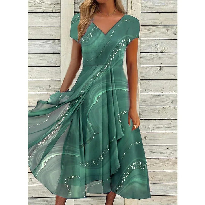 Rosalinde - Midi-jurk met V-hals