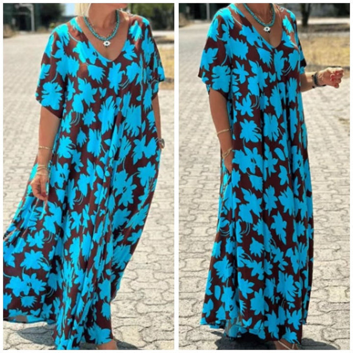Lilac - Casual Maxi Dress met print