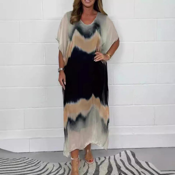 Magalie - Chiffon jurk met dip-dye effect voor dames