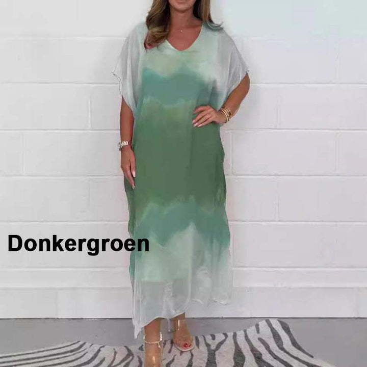 Magalie - Chiffon jurk met dip-dye effect voor dames