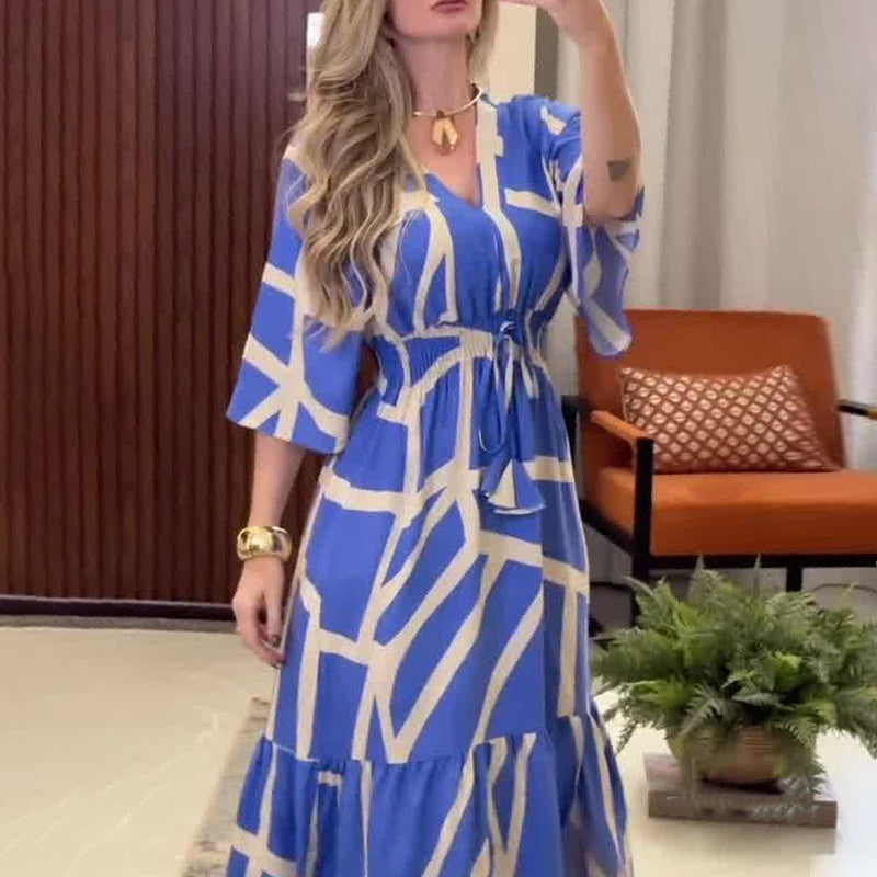 Silvia - Elegante jurk met een prachtige print