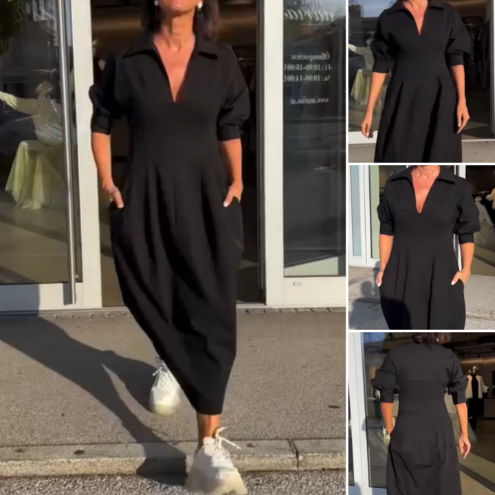 Stephanie - Elegante jurk met V-hals