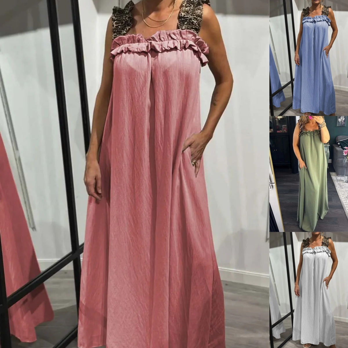 Pascaline - Mouwloze casual jurk met zakken