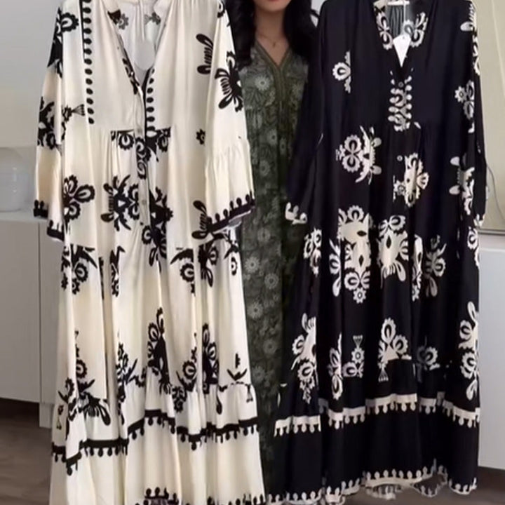 Katell - Dames Midi Dress met Ruches