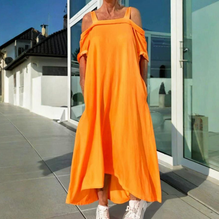 Phaedra - Elegante en Comfortabele Vrouwen Off Shoulder Maxi Dress