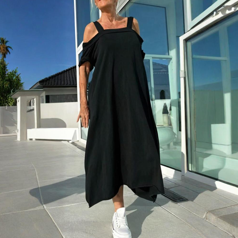 Phaedra - Elegante en Comfortabele Vrouwen Off Shoulder Maxi Dress
