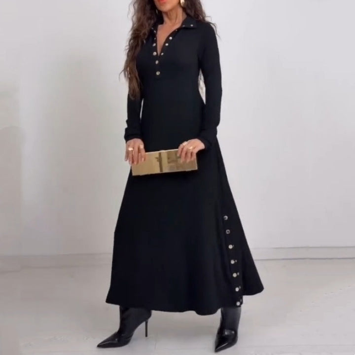 Noralissae - Maxi Chic Jurk met Knopen