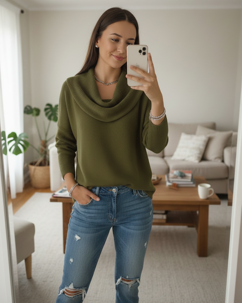 Sweater Joy - Van casual everyday tot een vrouwelijke offshoulder look