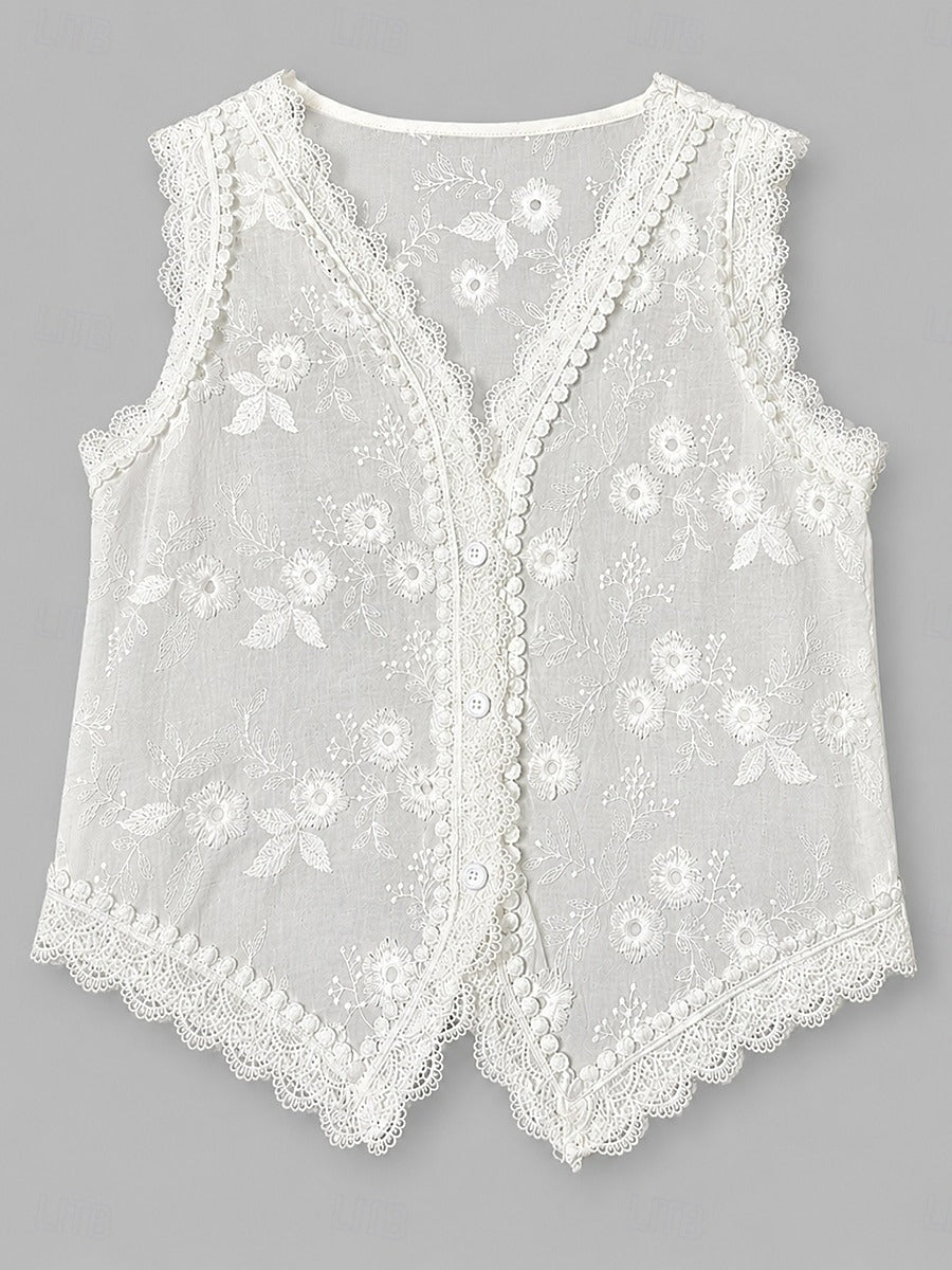 Blouse Angelique - Romantisch borduurdesign voor tijdloze elegantie