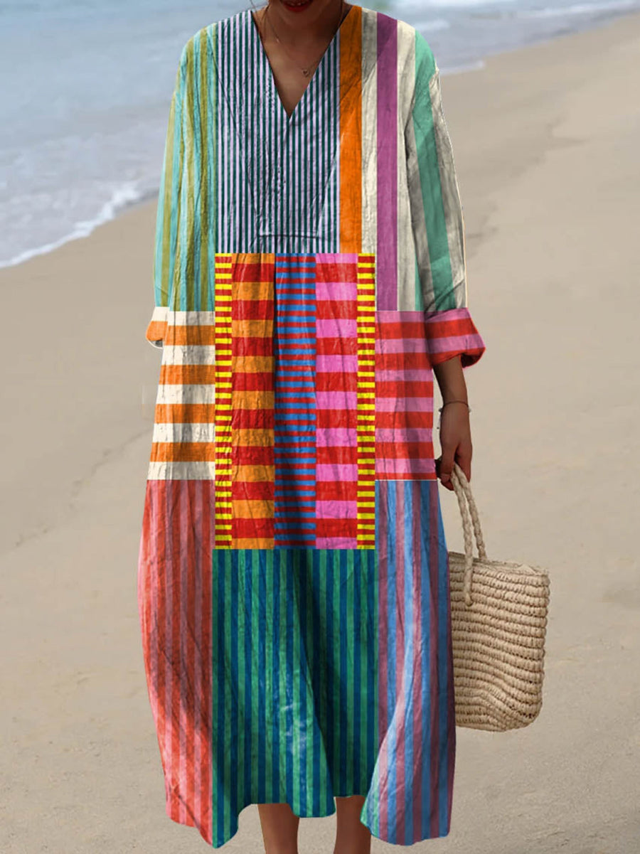 Lobke™ Vintage Kleur Jurk